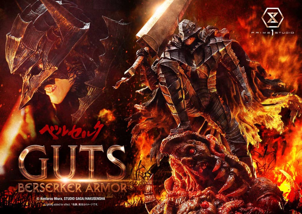Berserk Ultimate Premium Masterline Series Statue 1/4 Guts, Berserker Armor Grunbeld vs. Guts 94 cm Scalefiguren Yokina