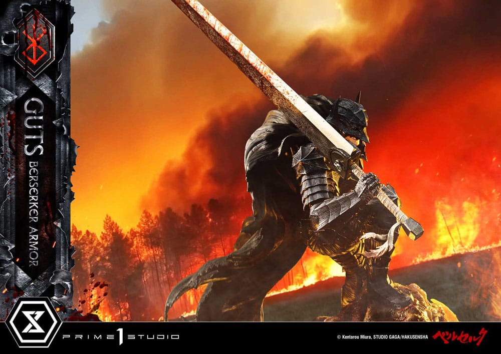 Berserk Ultimate Premium Masterline Series Statue 1/4 Guts, Berserker Armor Grunbeld vs. Guts 94 cm Scalefiguren Yokina