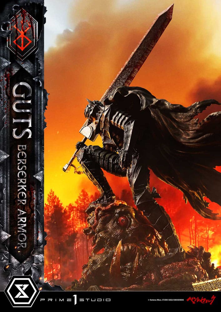Berserk Ultimate Premium Masterline Series Statue 1/4 Guts, Berserker Armor Grunbeld vs. Guts 94 cm Scalefiguren Yokina