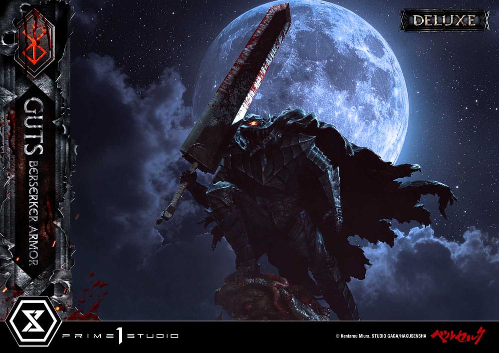 Berserk Ultimate Premium Masterline Series Statue 1/4 Guts, Berserker Armor Grunbeld vs. Guts Deluxe Version 94 cm Scalefiguren Yokina