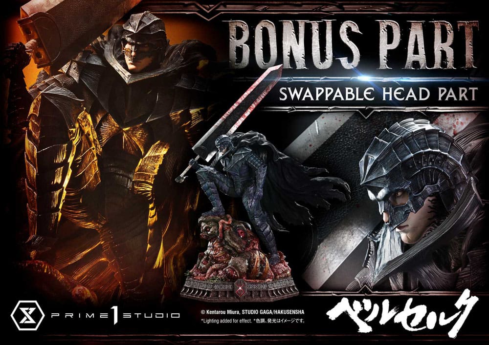 Berserk Ultimate Premium Masterline Series Statue 1/4 Guts, Berserker Armor Grunbeld vs. Guts Deluxe Bonus Version 94 cm Scalefiguren Yokina