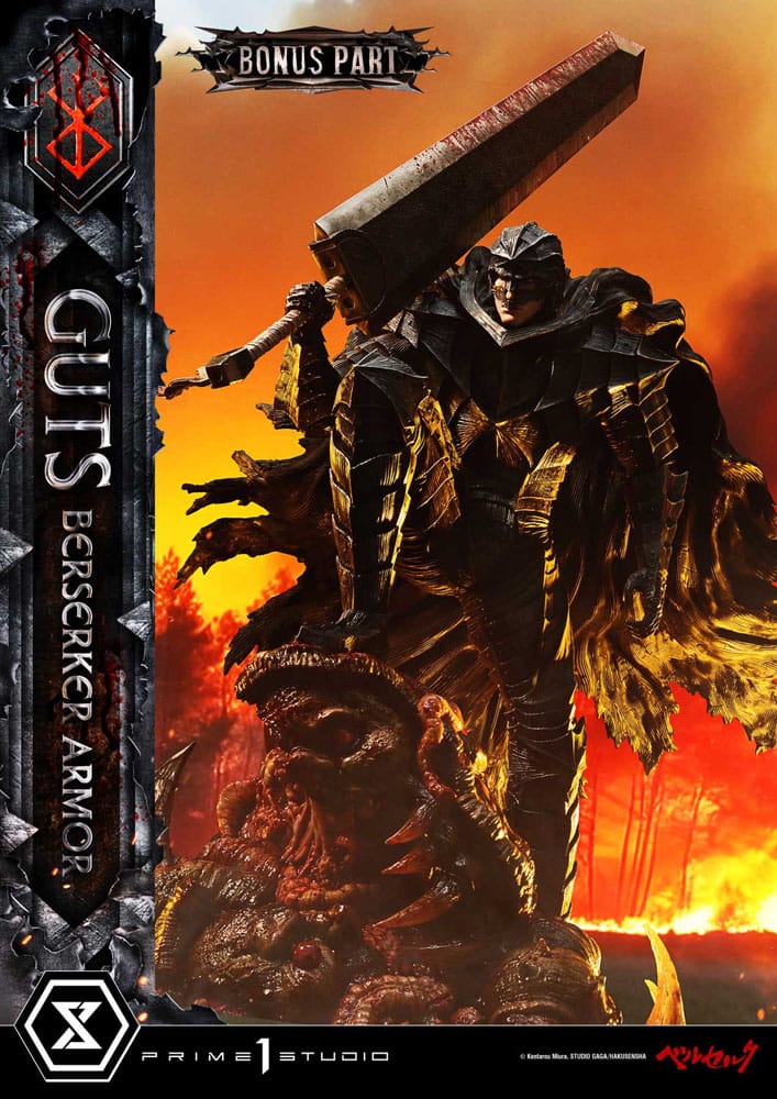 Berserk Ultimate Premium Masterline Series Statue 1/4 Guts, Berserker Armor Grunbeld vs. Guts Deluxe Bonus Version 94 cm Scalefiguren Yokina