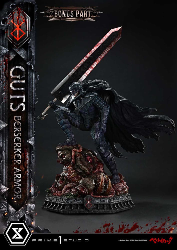 Berserk Ultimate Premium Masterline Series Statue 1/4 Guts, Berserker Armor Grunbeld vs. Guts Deluxe Bonus Version 94 cm Scalefiguren Yokina