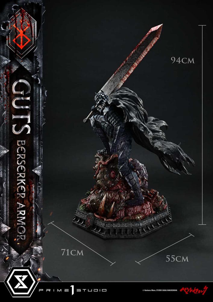 Berserk Ultimate Premium Masterline Series Statue 1/4 Guts, Berserker Armor Grunbeld vs. Guts Deluxe Bonus Version 94 cm Scalefiguren Yokina