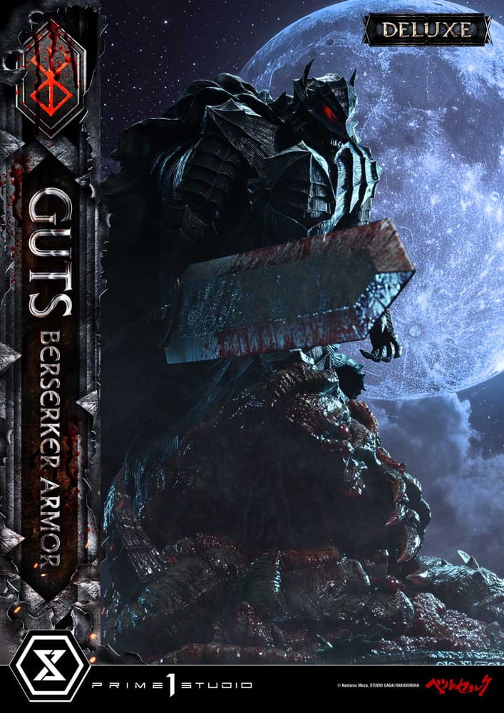 Berserk Ultimate Premium Masterline Series Statue 1/4 Guts, Berserker Armor Grunbeld vs. Guts Deluxe Bonus Version 94 cm Scalefiguren Yokina