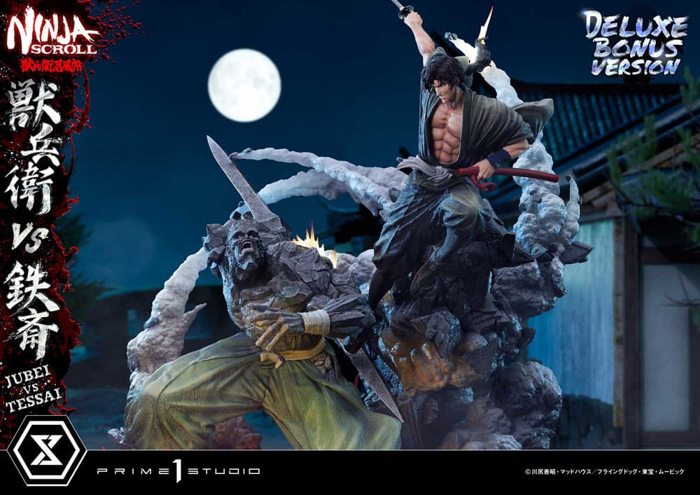 Ninja Scroll Ultimate Premium Masterline Series Statue 1/4 Jubei Versus Tessai Deluxe Bonus Version 101 cm Scalefiguren Yokina