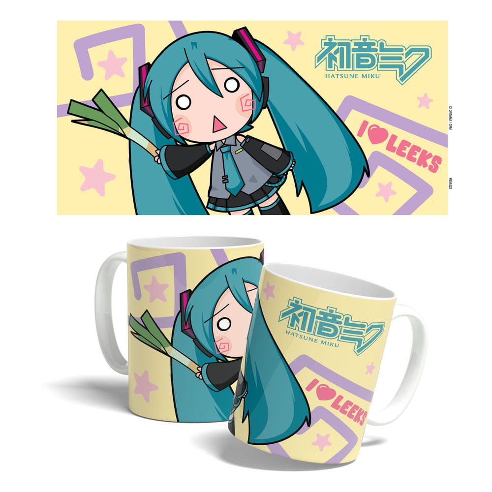 Hatsune Miku Tasse Miku Chibi Leek Girl 325 ml Tasse Yokina