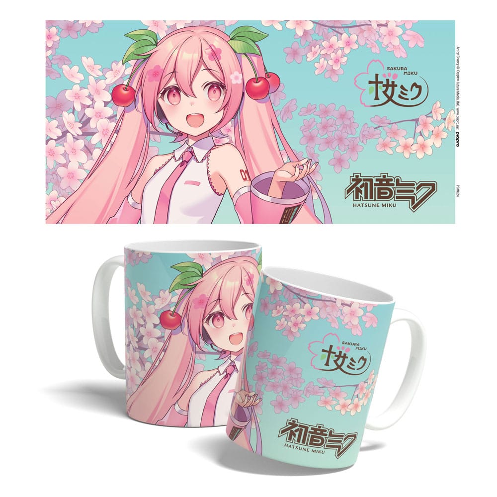 Hatsune Miku Tasse Sakura Miku Cherry Blossom 325 ml Tasse Yokina