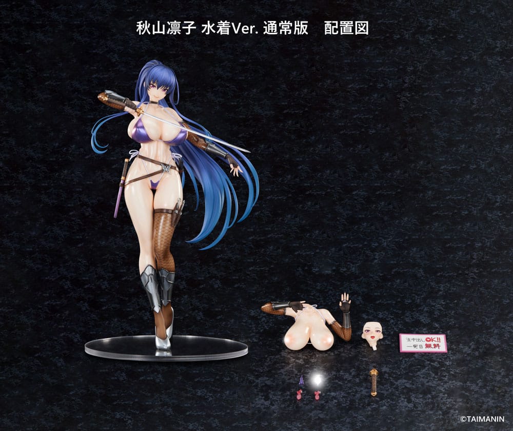 Taimanin RPGX Statue 1/6 Rinko Akiyama Swimsuit Ver. 27 cm Hentai Yokina
