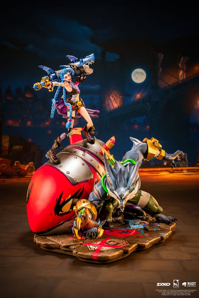 League of Legends Statue 1/10 2XKO Jinx & Warwick Diorama 37 cm Scalefiguren Yokina