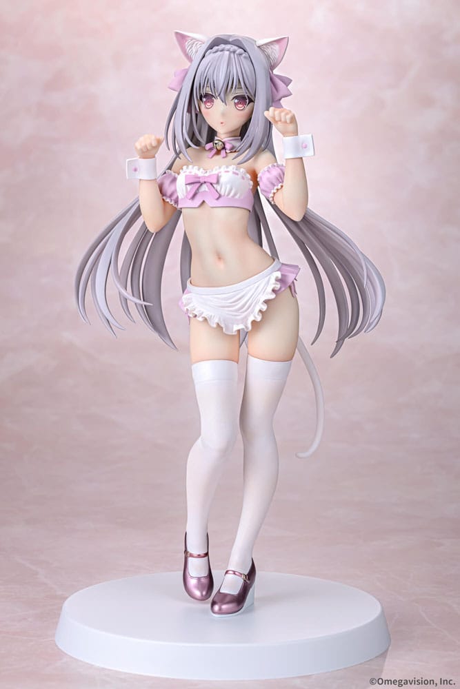 Tsuki ni Yorisou Otome no Sahou PVC Statue 1/6 Luna Sakurakouji Cat Maid Sakura Color Ver. 26 cm Hentai Yokina