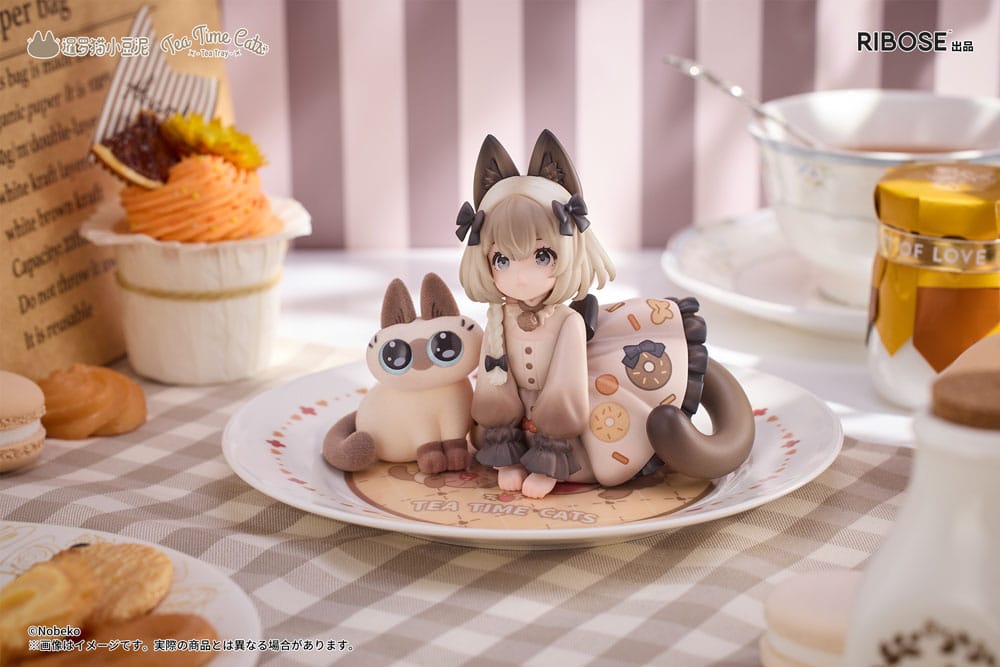 Decorated Life Collection PVC Statue Tea Time Cats x Siamese Cat Azuki-san Friendship Collaboration Exclusive Set 18 cm Prizefiguren Yokina