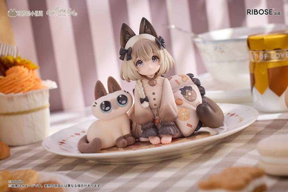 Decorated Life Collection PVC Statue Tea Time Cats x Siamese Cat Azuki-san Friendship Collaboration Exclusive Set 18 cm Prizefiguren Yokina