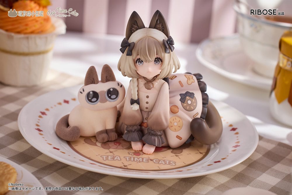 Decorated Life Collection PVC Statue Tea Time Cats x Siamese Cat Azuki-san Friendship Collaboration Exclusive Set 18 cm Prizefiguren Yokina