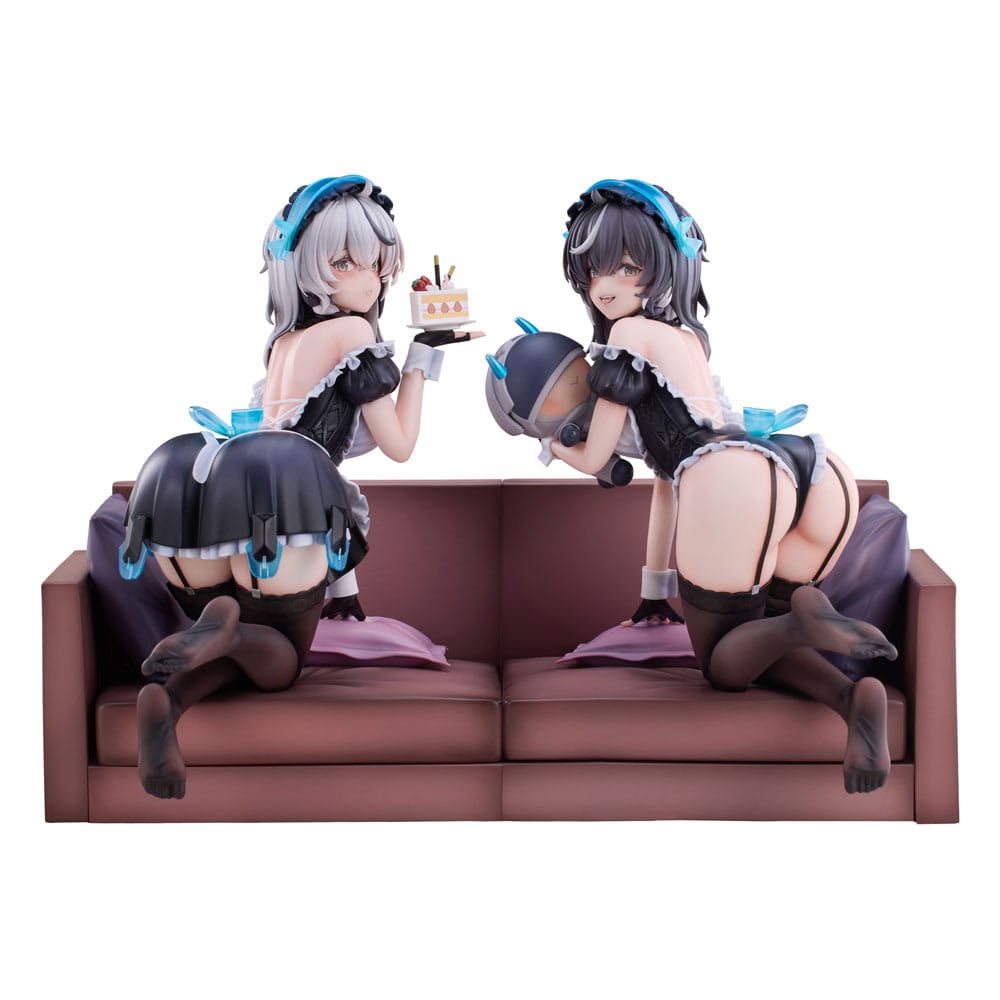 Snowbreak Containment Zone PVC Statuen 2er-Pack 1/6 Cherno & Meursault Apprentice Maid Ver. Deluxe Edition 19 cm Scalefiguren Yokina