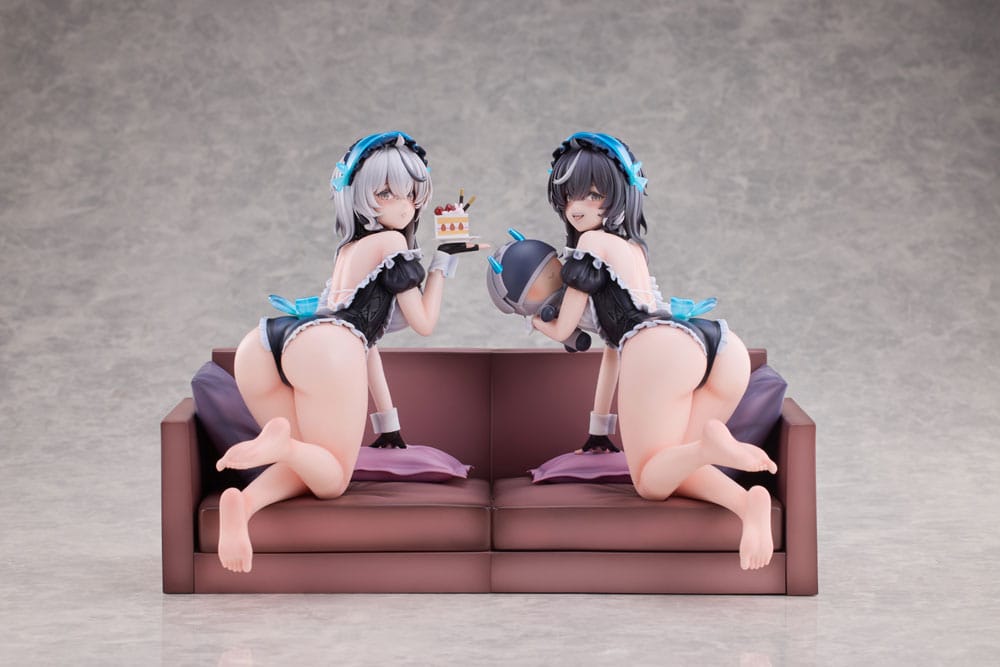 Snowbreak Containment Zone PVC Statuen 2er-Pack 1/6 Cherno & Meursault Apprentice Maid Ver. Deluxe Edition 19 cm Scalefiguren Yokina