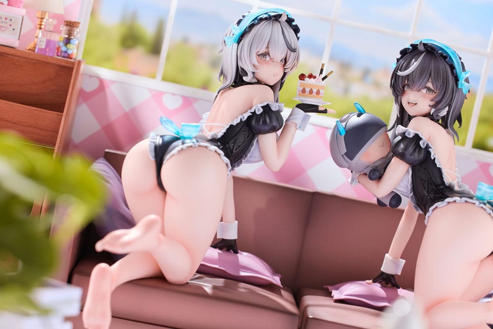 Snowbreak Containment Zone PVC Statuen 2er-Pack 1/6 Cherno & Meursault Apprentice Maid Ver. Deluxe Edition 19 cm Scalefiguren Yokina