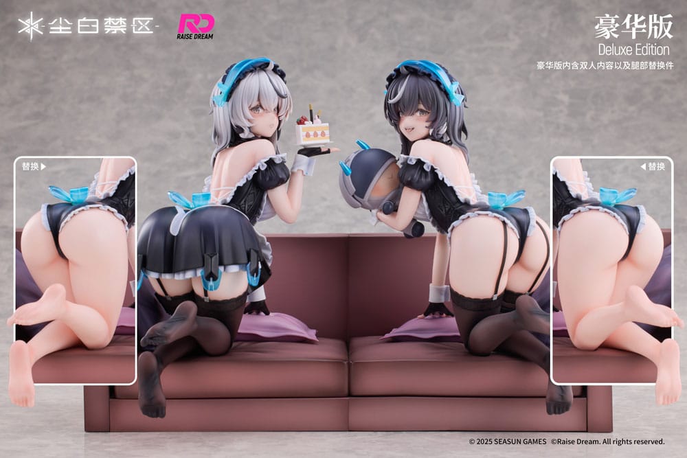 Snowbreak Containment Zone PVC Statuen 2er-Pack 1/6 Cherno & Meursault Apprentice Maid Ver. Deluxe Edition 19 cm Scalefiguren Yokina