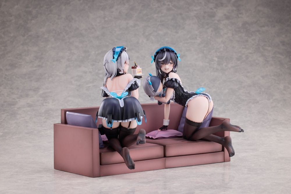 Snowbreak Containment Zone PVC Statuen 2er-Pack 1/6 Cherno & Meursault Apprentice Maid Ver. Deluxe Edition 19 cm Scalefiguren Yokina