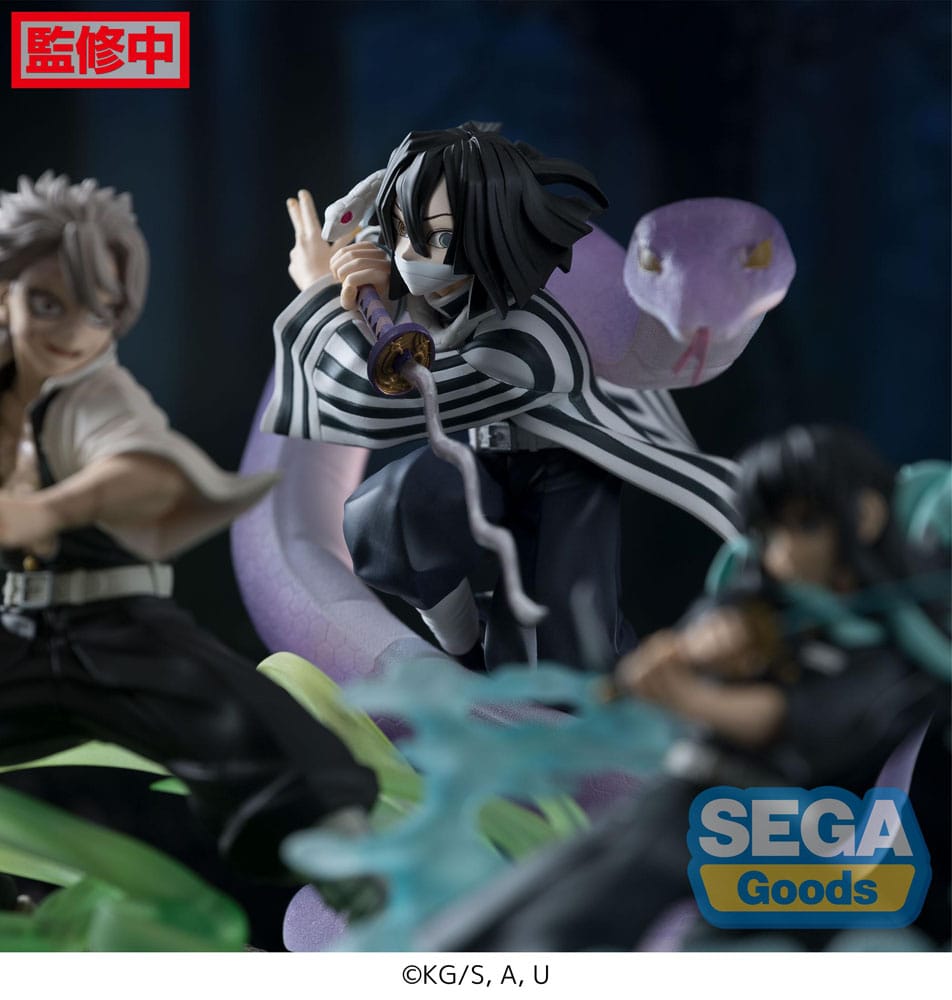Demon Slayer: Kimetsu no Yaiba Xross Link Anime PVC Statue Obanai Iguro Hashira Training Arc 14 cm Prizefiguren Yokina