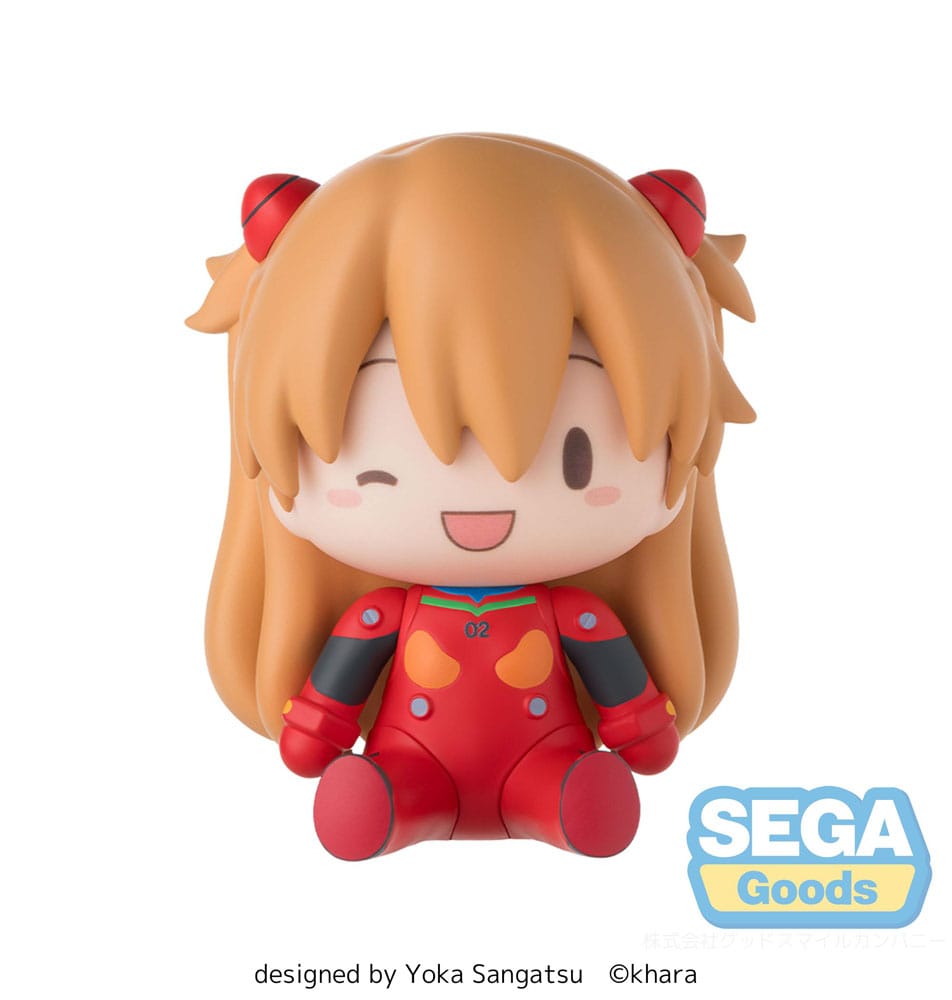 Evangelion: New Theatrical Edition Fuwa Petit Chibi Figur Asuka Plug Suit 8 cm Minifiguren Yokina