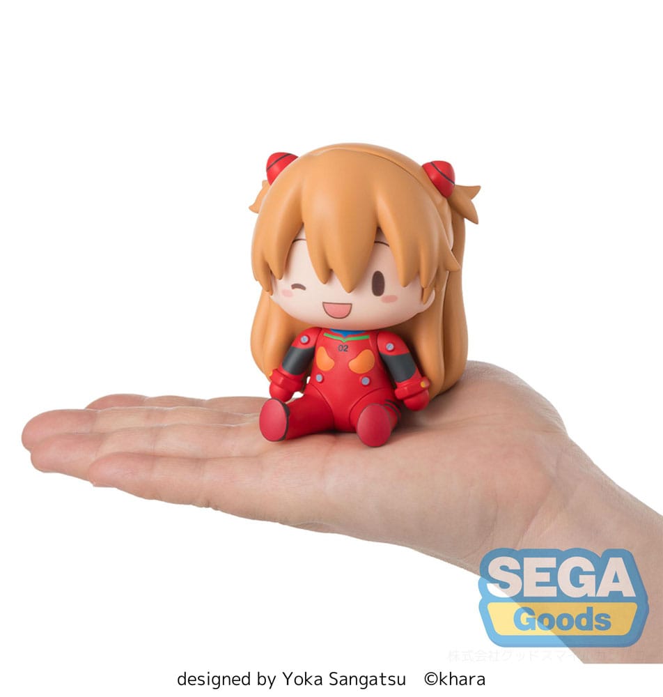 Evangelion: New Theatrical Edition Fuwa Petit Chibi Figur Asuka Plug Suit 8 cm Minifiguren Yokina