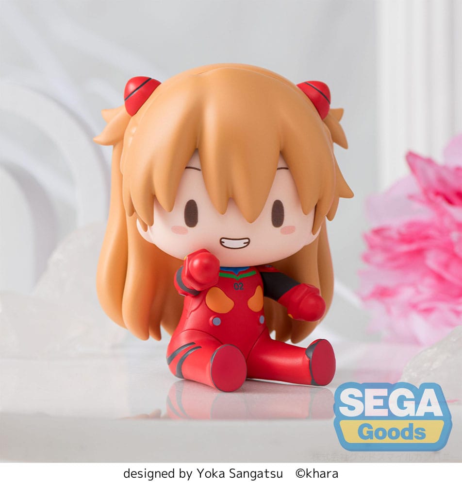 Evangelion: New Theatrical Edition Fuwa Petit Chibi Figur Asuka Plug Suit 8 cm Minifiguren Yokina
