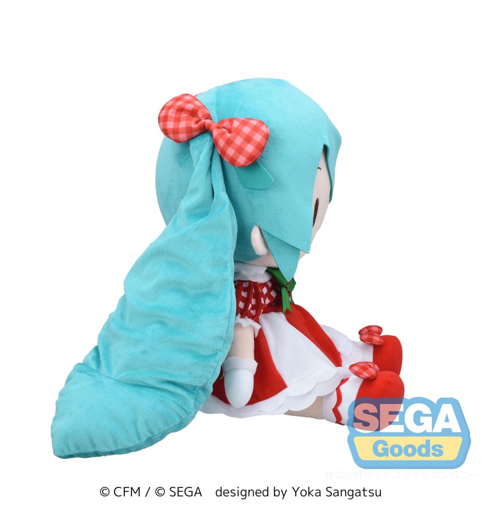 Character Vocal Series 01: Hatsune Miku Fuwa Petit Plüschfigur Hatsune Miku x Love and Berry Dress Up and Dance! Lovely Strawberry 40 cm Plüschtier Yokina
