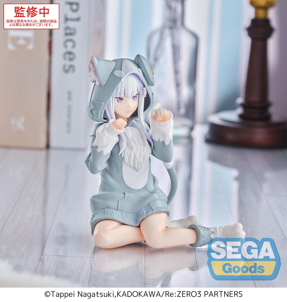 Re:Zero Starting Life in Another World Yumemirize PVC Statue Emilia Mofumofu Pack 11 cm Prizefiguren Yokina