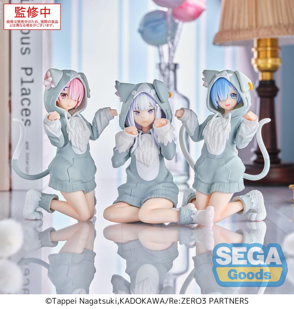 Re:Zero Starting Life in Another World Yumemirize PVC Statue Emilia Mofumofu Pack 11 cm Prizefiguren Yokina