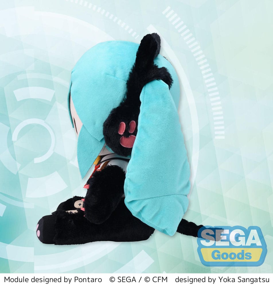 Hatsune Miku Project Diva Arcade Future Tone Fuwa Petit Plüschfigur Hatsune Miku Kitty Cat LL 30 cm Plüschtier Yokina