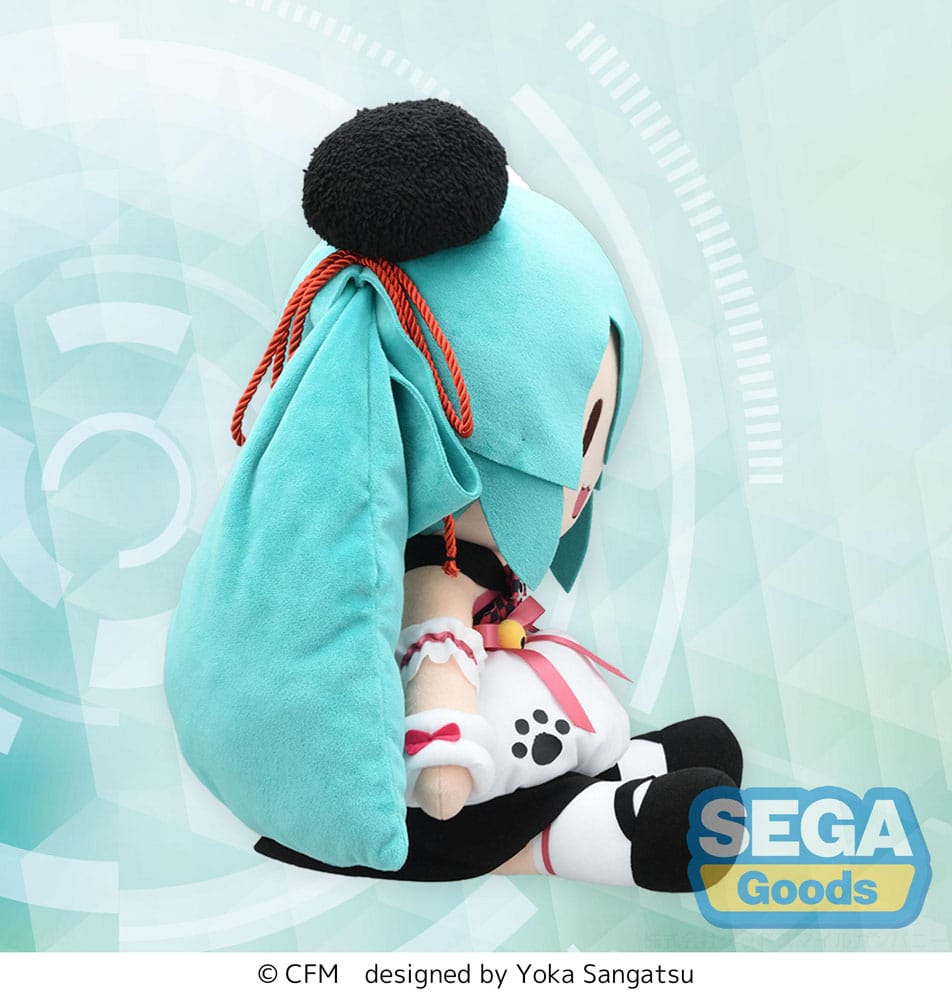 Character Vocal Series 01: Hatsune Miku Fuwa Petit Plüschfigur Hatsune Miku Panda Bun LL 40 cm Plüschtier Yokina