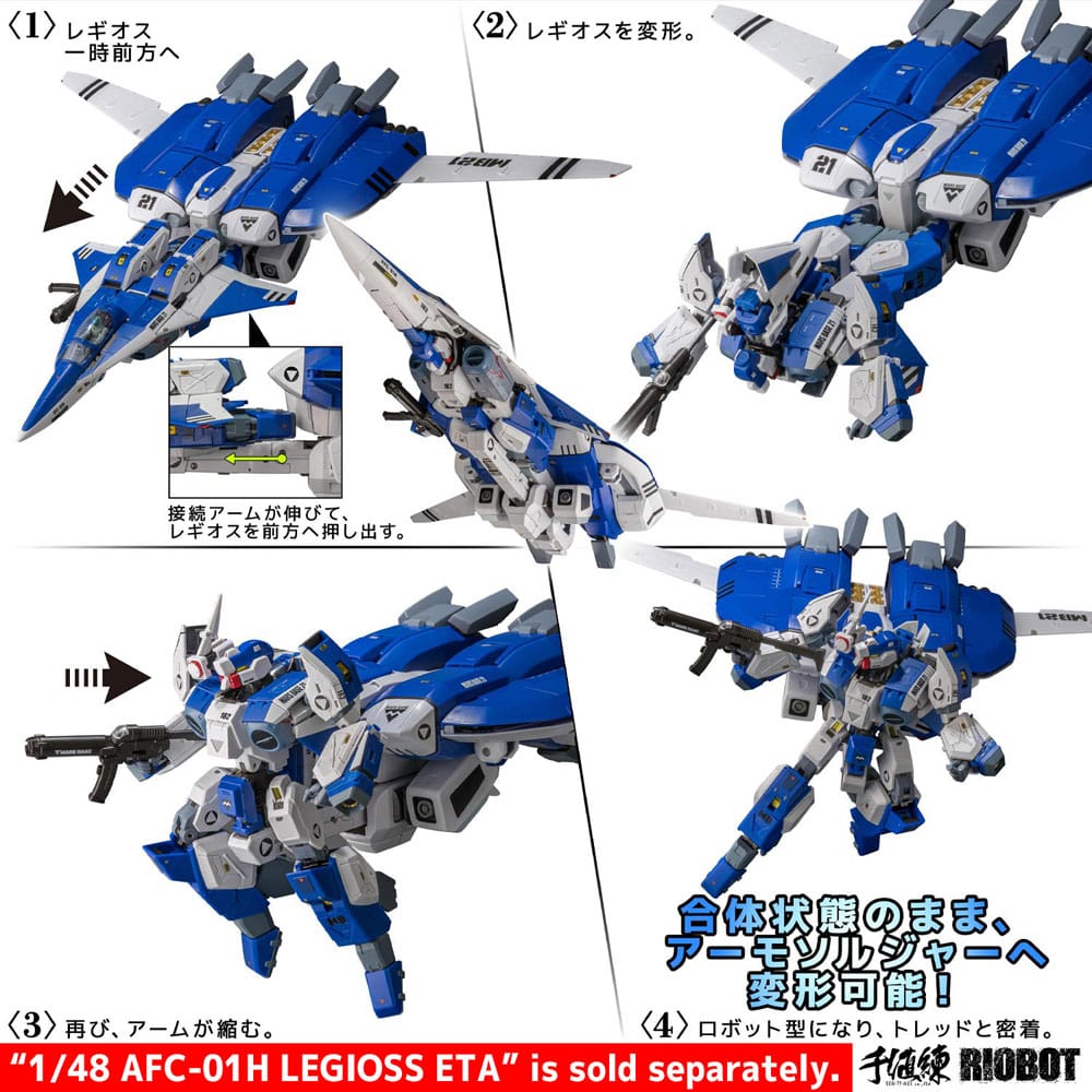 Genesis Climber Mospeada Riobot Diecast Actionfigur 1/48 148 AB-01H Tread 30 cm Figmas Yokina