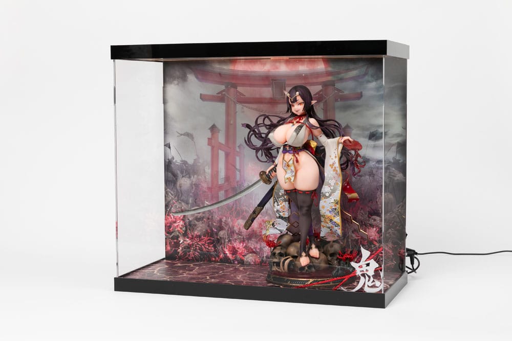 SHINSAI Acryl Display Case mit Beleuchtung Inbina Rasethuhime Saki 39 cm Figurenzubehör Yokina