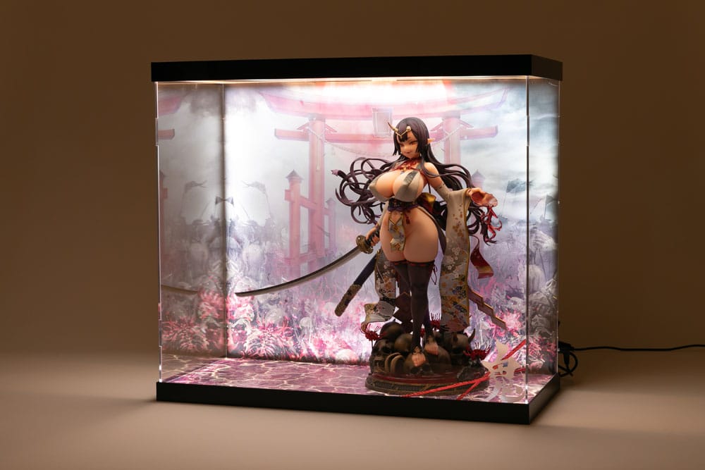 SHINSAI Acryl Display Case mit Beleuchtung Inbina Rasethuhime Saki 39 cm Figurenzubehör Yokina