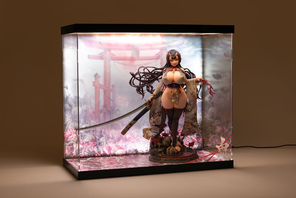 SHINSAI Acryl Display Case mit Beleuchtung Inbina Rasethuhime Saki 39 cm Figurenzubehör Yokina