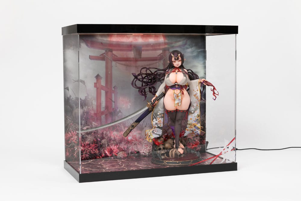 SHINSAI Acryl Display Case mit Beleuchtung Inbina Rasethuhime Saki 39 cm Figurenzubehör Yokina
