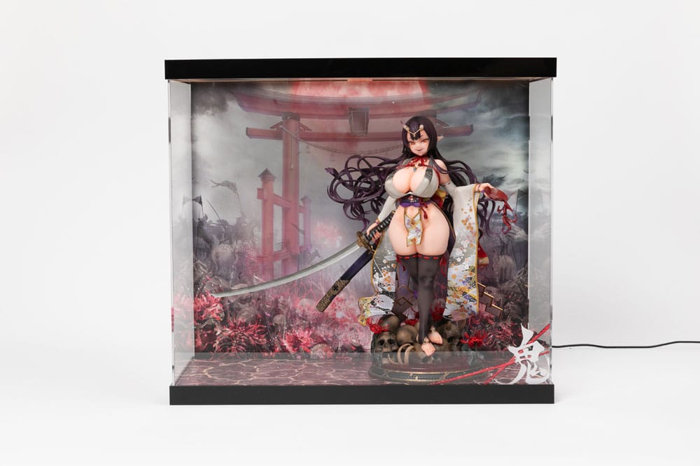 SHINSAI Acryl Display Case mit Beleuchtung Inbina Rasethuhime Saki 39 cm Figurenzubehör Yokina