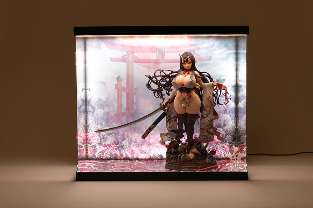 SHINSAI Acryl Display Case mit Beleuchtung Inbina Rasethuhime Saki 39 cm Figurenzubehör Yokina