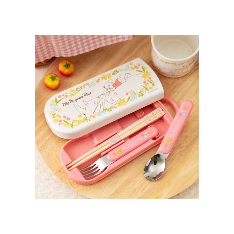 Mein Nachbar Totoro Essstäbchen & Löffel & Gabel Set Mei & Totoro Besteckset Yokina