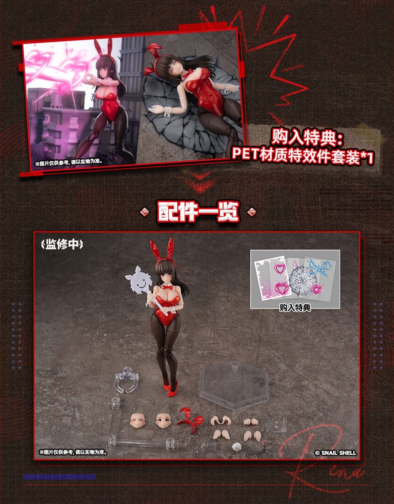 Fantasy JK Series Actionfigur Kit 1/12 JK-01 Bunny Girl Rena 16 cm Figmas Yokina