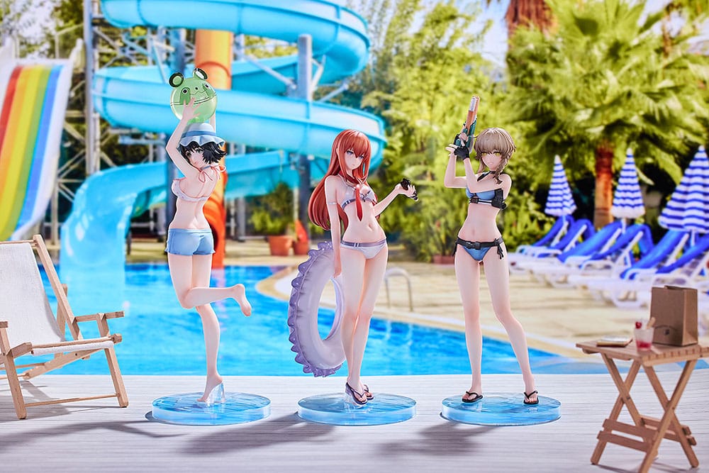 Steins Gate PVC Statuen 3er-Set 1/7 Suzuha Amane, Kurisu Makise, Mayuri Shiina Swimsuit Ver. Scalefiguren Yokina
