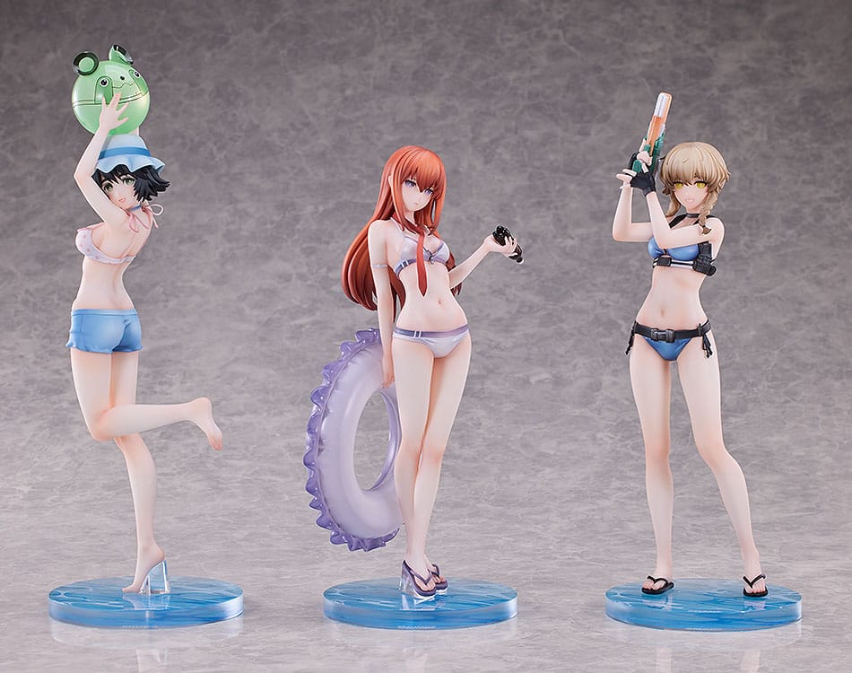 Steins Gate PVC Statuen 3er-Set 1/7 Suzuha Amane, Kurisu Makise, Mayuri Shiina Swimsuit Ver. Scalefiguren Yokina