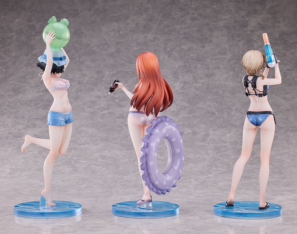 Steins Gate PVC Statuen 3er-Set 1/7 Suzuha Amane, Kurisu Makise, Mayuri Shiina Swimsuit Ver. Scalefiguren Yokina