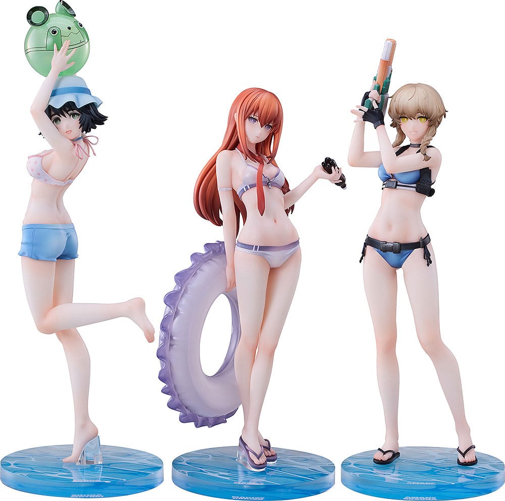 Steins Gate PVC Statuen 3er-Set 1/7 Suzuha Amane, Kurisu Makise, Mayuri Shiina Swimsuit Ver. Scalefiguren Yokina
