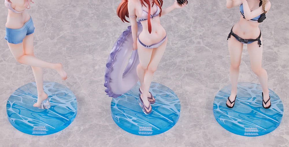 Steins Gate PVC Statuen 3er-Set 1/7 Suzuha Amane, Kurisu Makise, Mayuri Shiina Swimsuit Ver. Scalefiguren Yokina