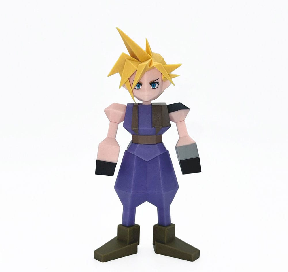 Final Fantasy VII Polygon Vinyl Figur Cloud Strife 15 cm Figmas Yokina