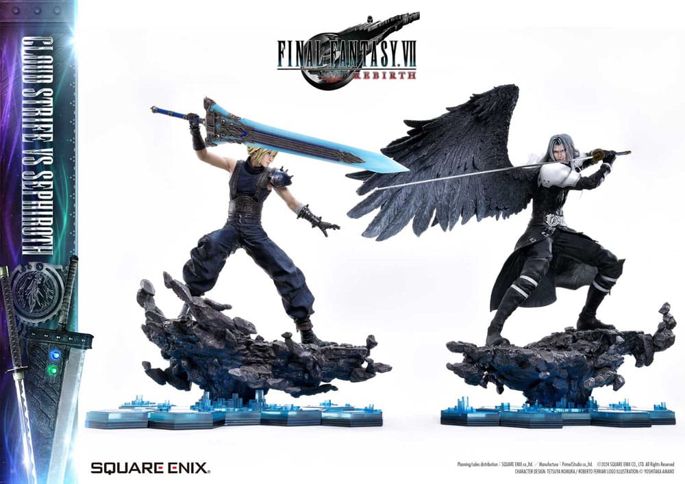 Final Fantasy VII Rebirth Masterline Statuen 2er-Pack 1/4 Cloud Strife vs Sephiroth 69 cm Scalefiguren Yokina