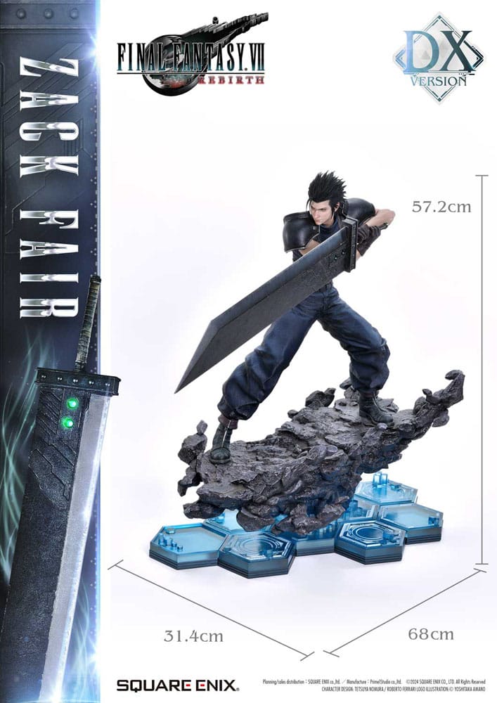 Final Fantasy VII Rebirth Masterline Statue 1/4 Zack Fair Deluxe Ver. 57 cm Scalefiguren Yokina