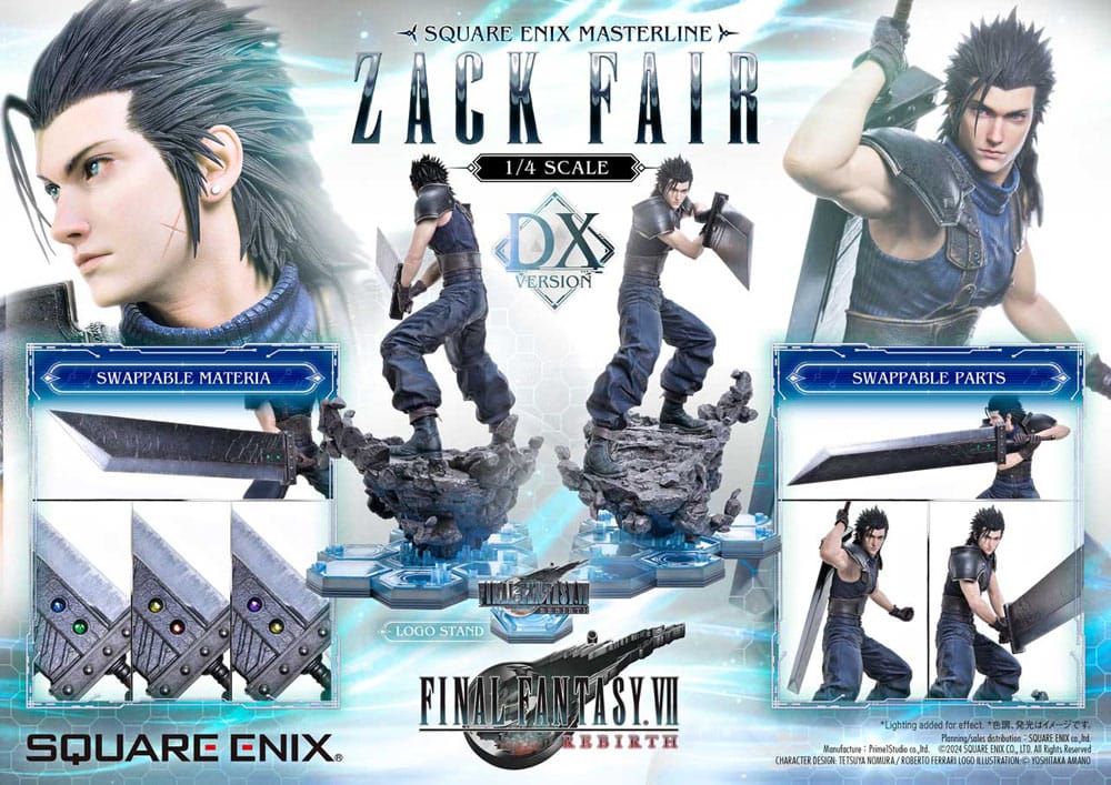 Final Fantasy VII Rebirth Masterline Statue 1/4 Zack Fair Deluxe Ver. 57 cm Scalefiguren Yokina